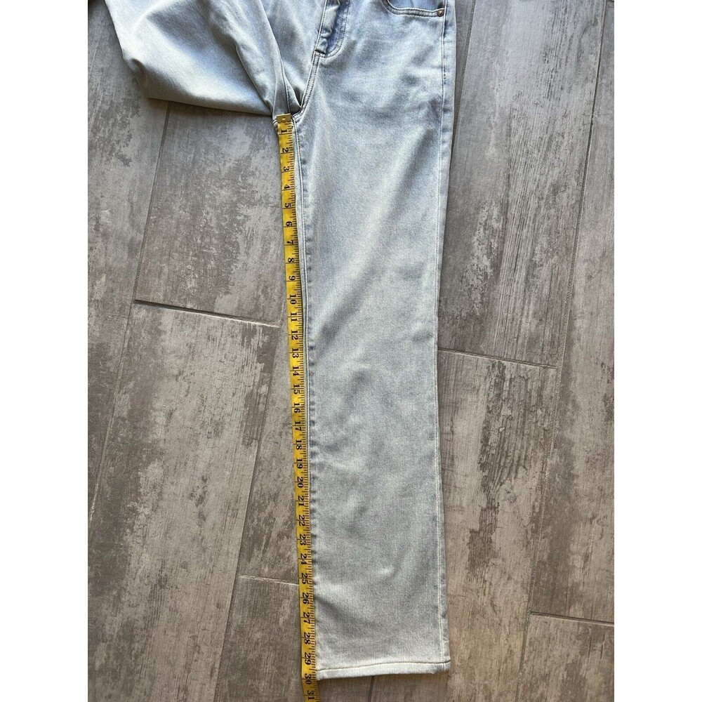 $395 Alice + Olivia AMAZING High Rise Straight Designer Jeans Rockstar Blue 26 - Picture 9 of 11